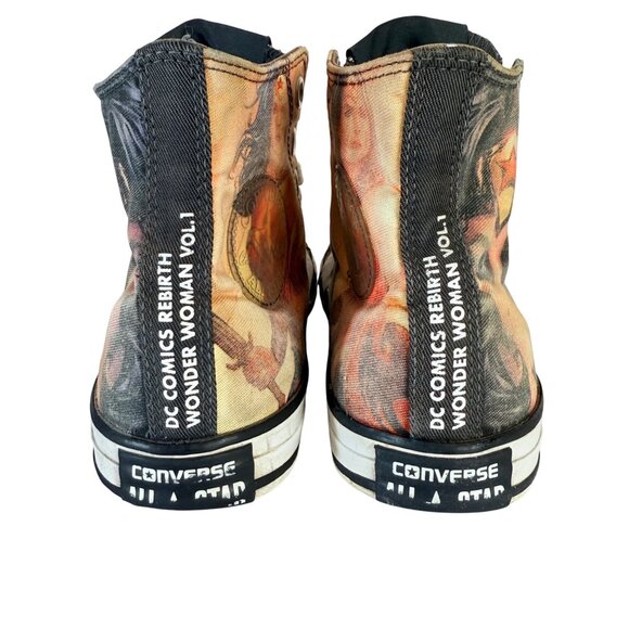 Converse High Top Sneakers Size 8 Wonder Woman Heroic DC Comics Rebirth Vol 1 - Picture 2 of 16